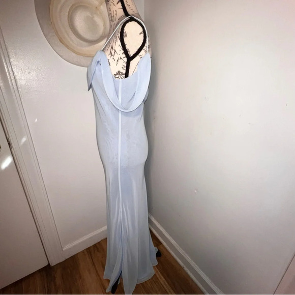 Blushe Impressions, 14 sleeveless, spaghetti string 3 layer chiffon flowing maxi - Picture 3 of 11